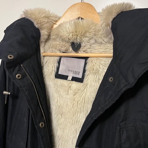 Aritzia Wilfred Free Faux Fur Lined Winter Parka Jacket Coat Small - Picture 2 of 15